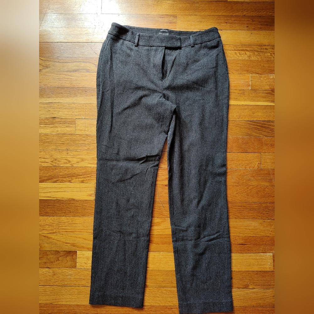 Women's black checkered high waist talbots dress pants size 6